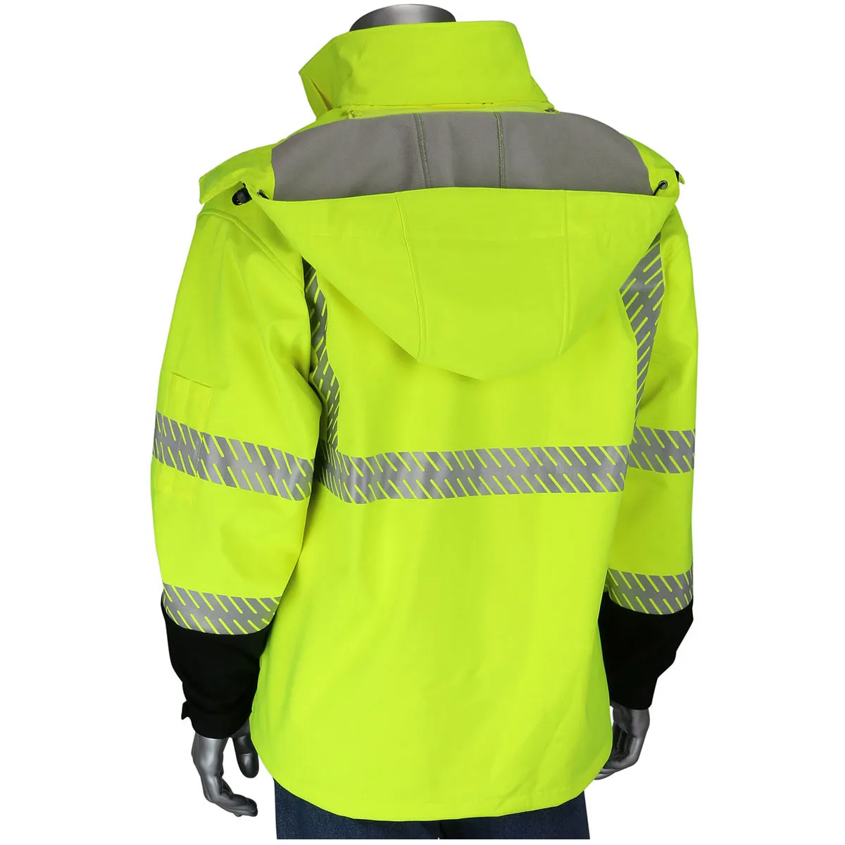 PIP 333-1550 - ANSI Hi-Vis Hooded Reflective Safety Jacket