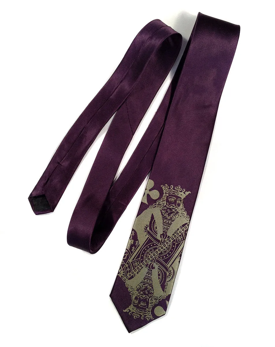 Playing Card Necktie. "Poker Face" King tie.