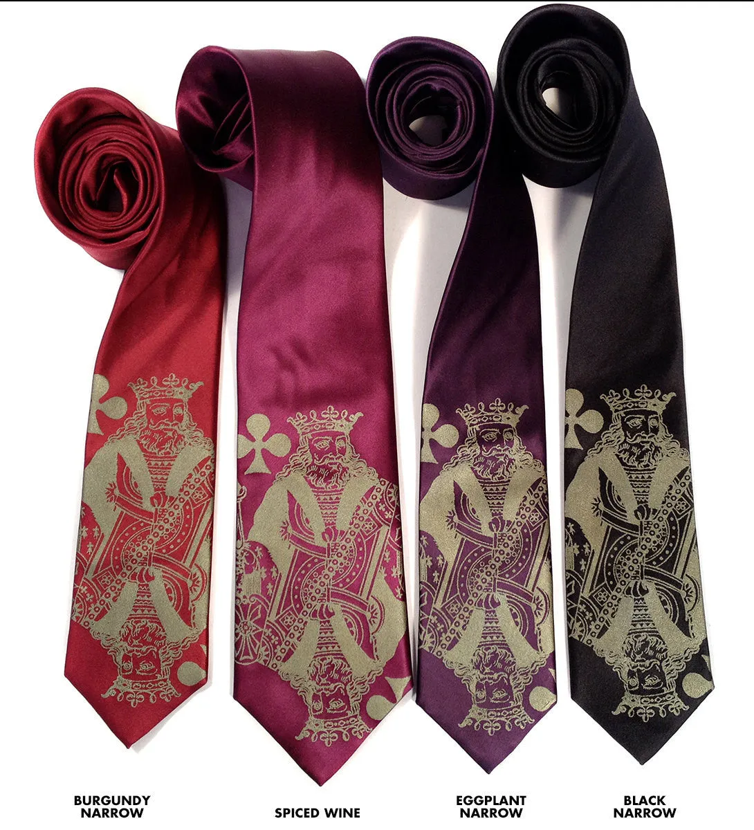 Playing Card Necktie. "Poker Face" King tie.