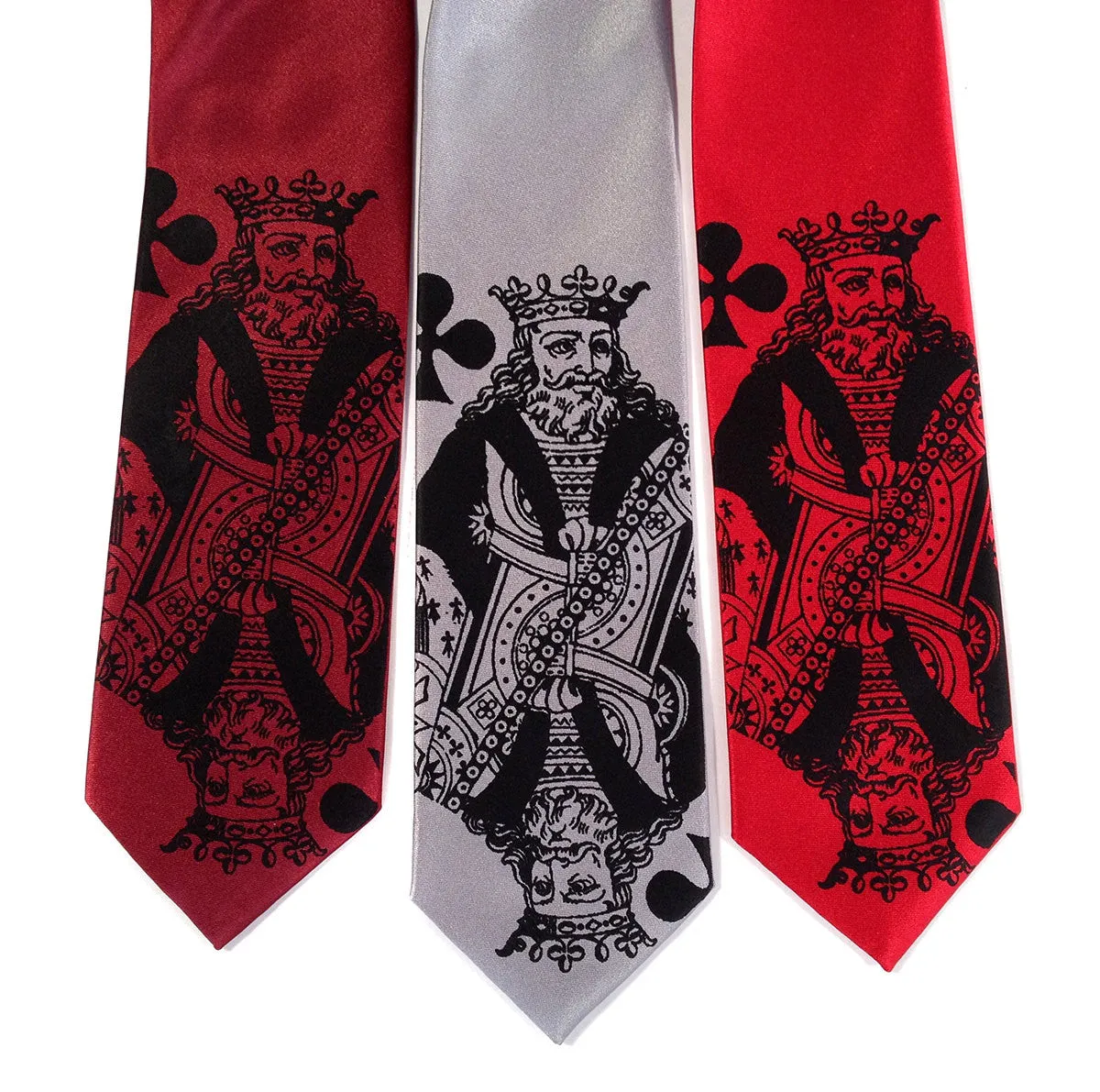 Playing Card Necktie. "Poker Face" King tie.