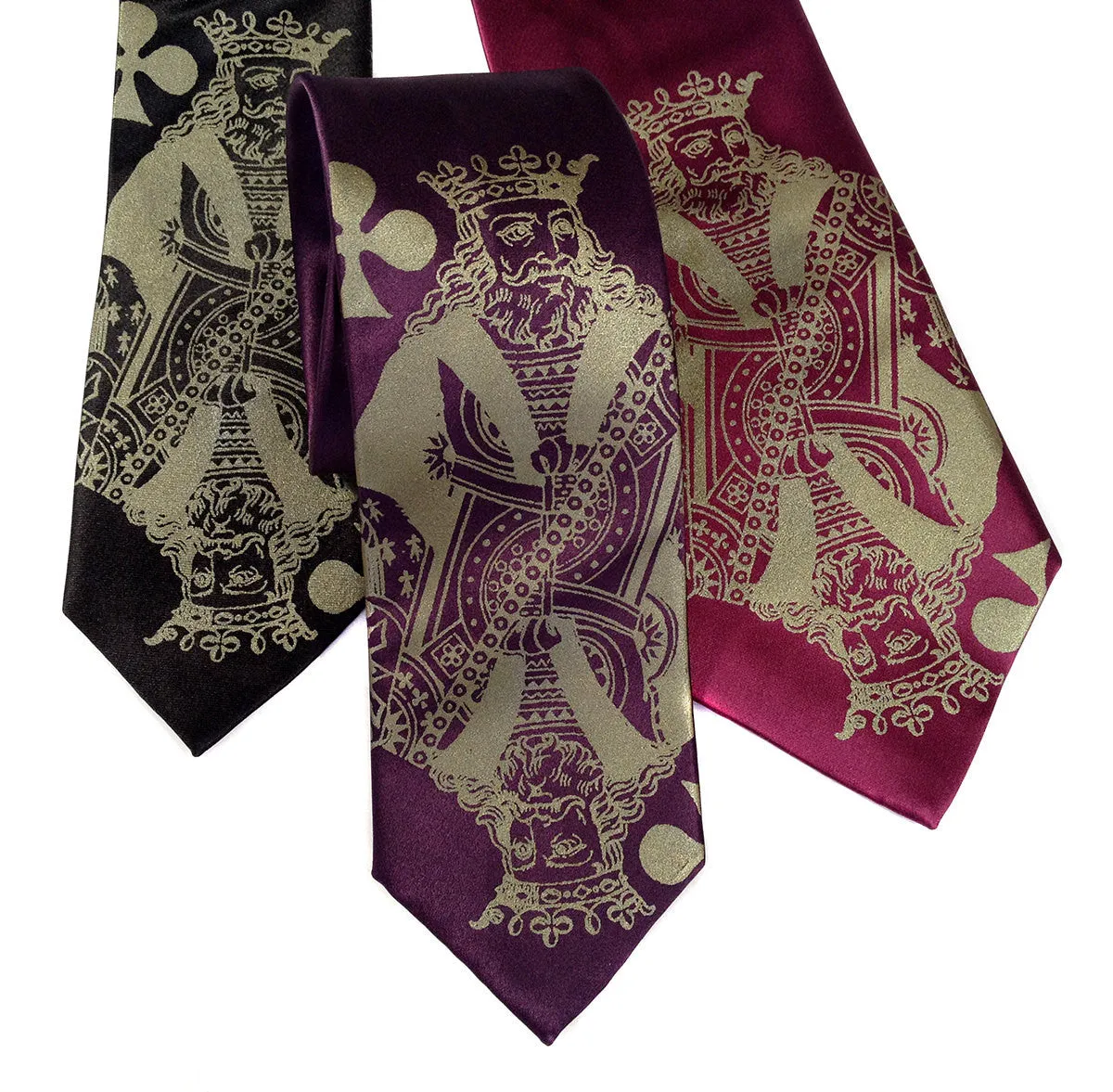 Playing Card Necktie. "Poker Face" King tie.