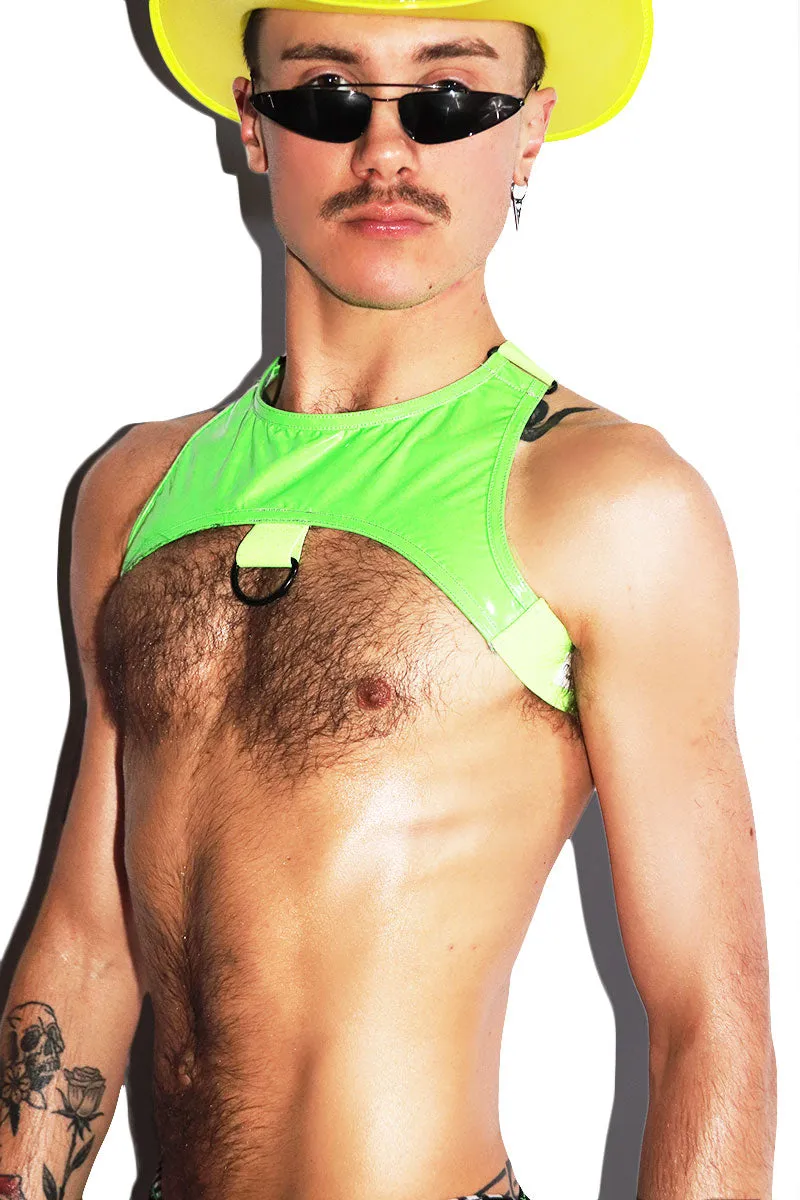 Playmate Vinyl Tank Harness- Neon Green