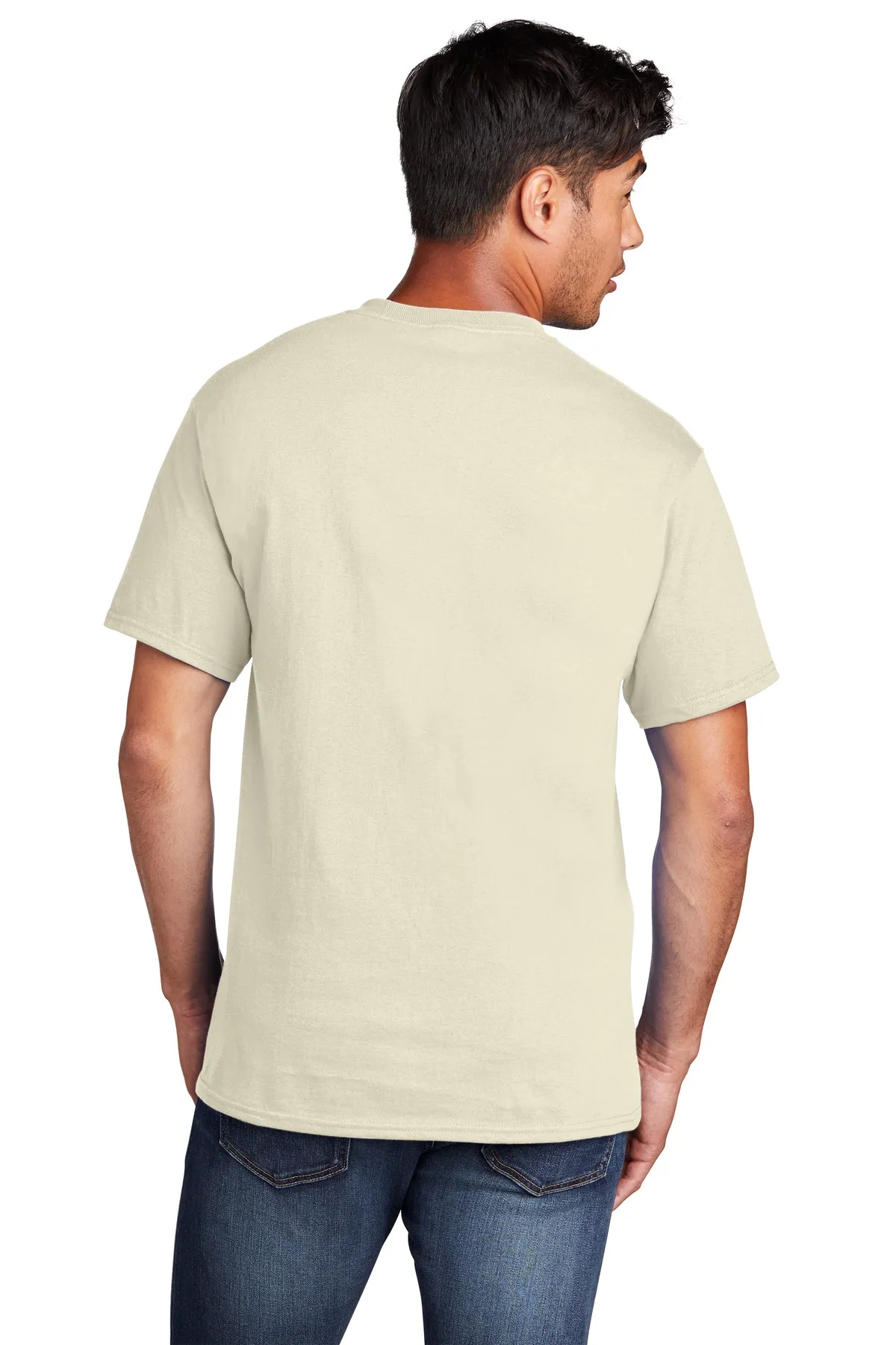 Port & Company Core Cotton Branded Tee's, Natural