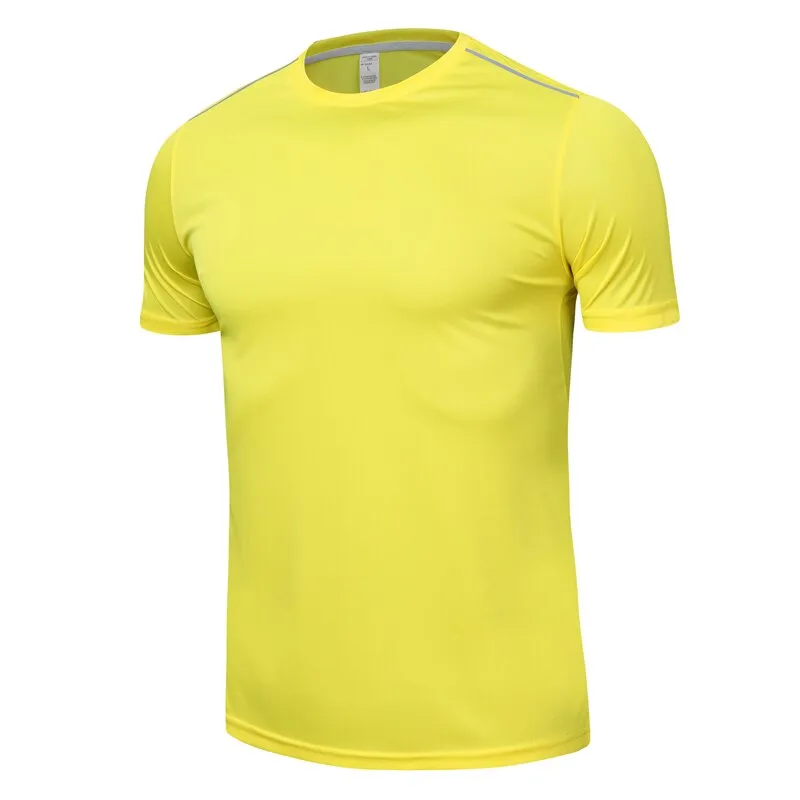 Quick Dry Gym Shirt Men Summer Women's Sportswear Running T-Shirts Sport Female Tops Jogging Tops Loose Training Short Sleeves