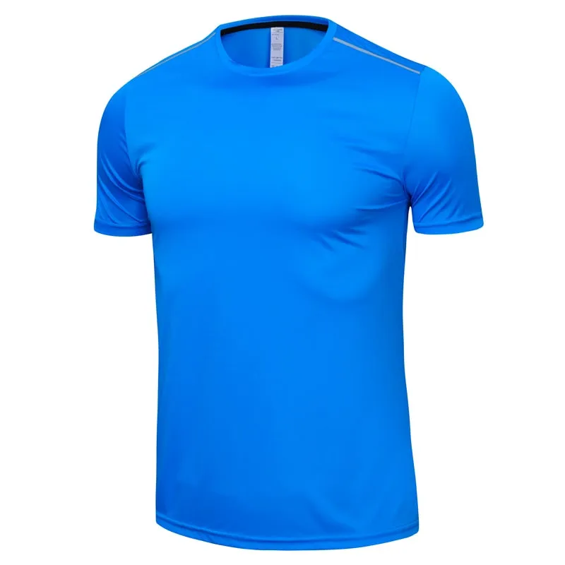 Quick Dry Gym Shirt Men Summer Women's Sportswear Running T-Shirts Sport Female Tops Jogging Tops Loose Training Short Sleeves