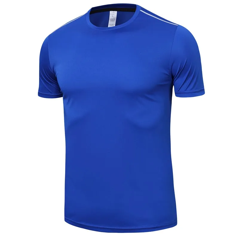 Quick Dry Gym Shirt Men Summer Women's Sportswear Running T-Shirts Sport Female Tops Jogging Tops Loose Training Short Sleeves