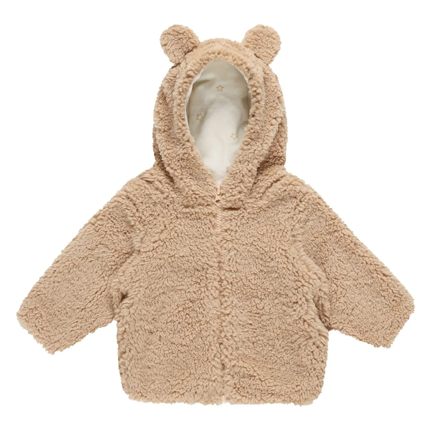 Quincy Mae Bear Jacket - Beige