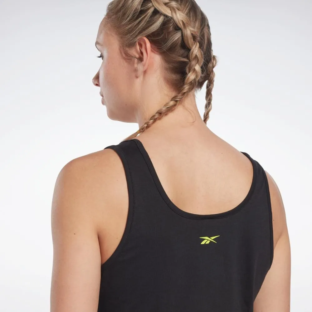 Reebok Apparel  Women's Lm Graphic Tank Reebok Training App Women Black Reg