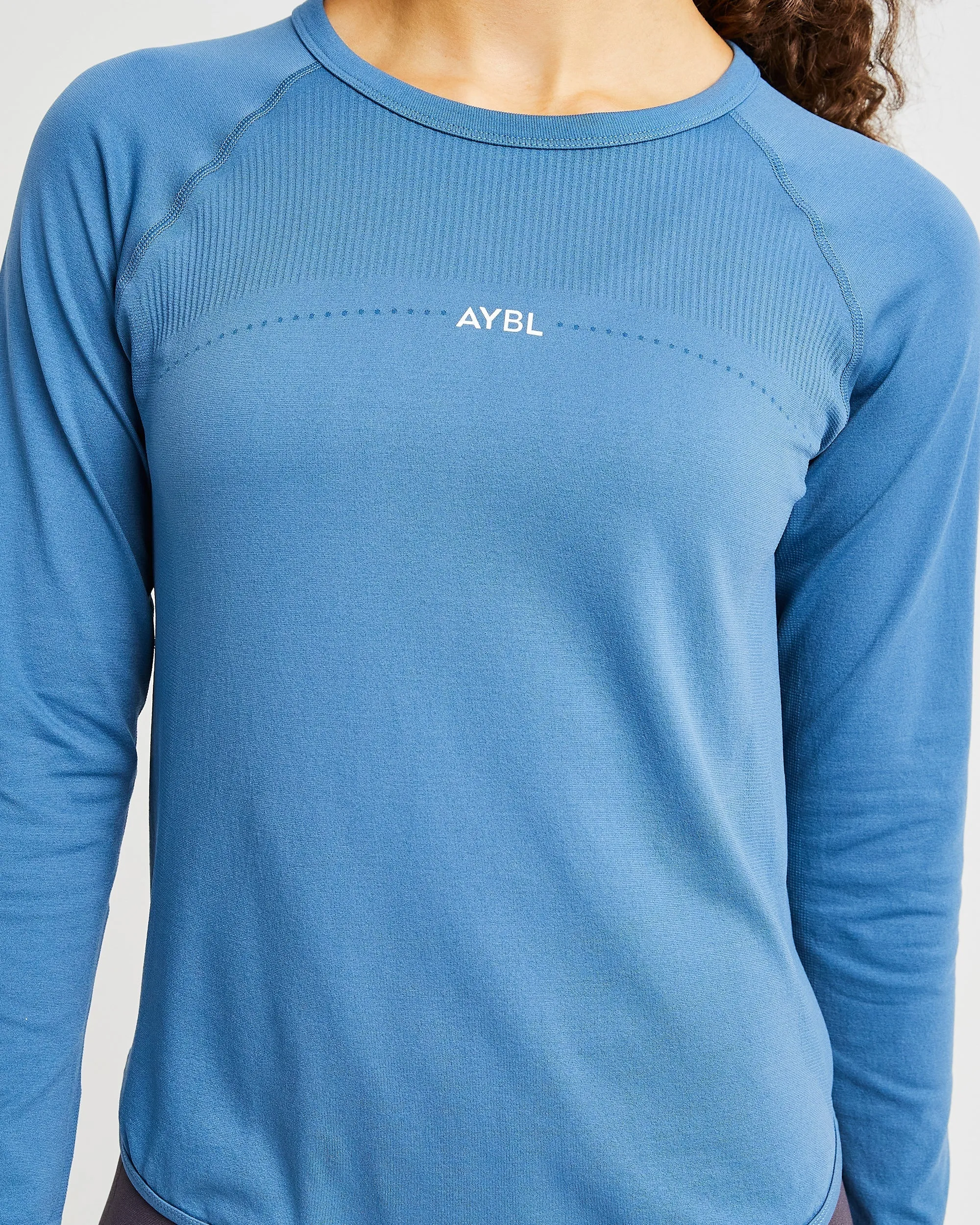 Reform Seamless Long Sleeve T Shirt - Petrol Blue