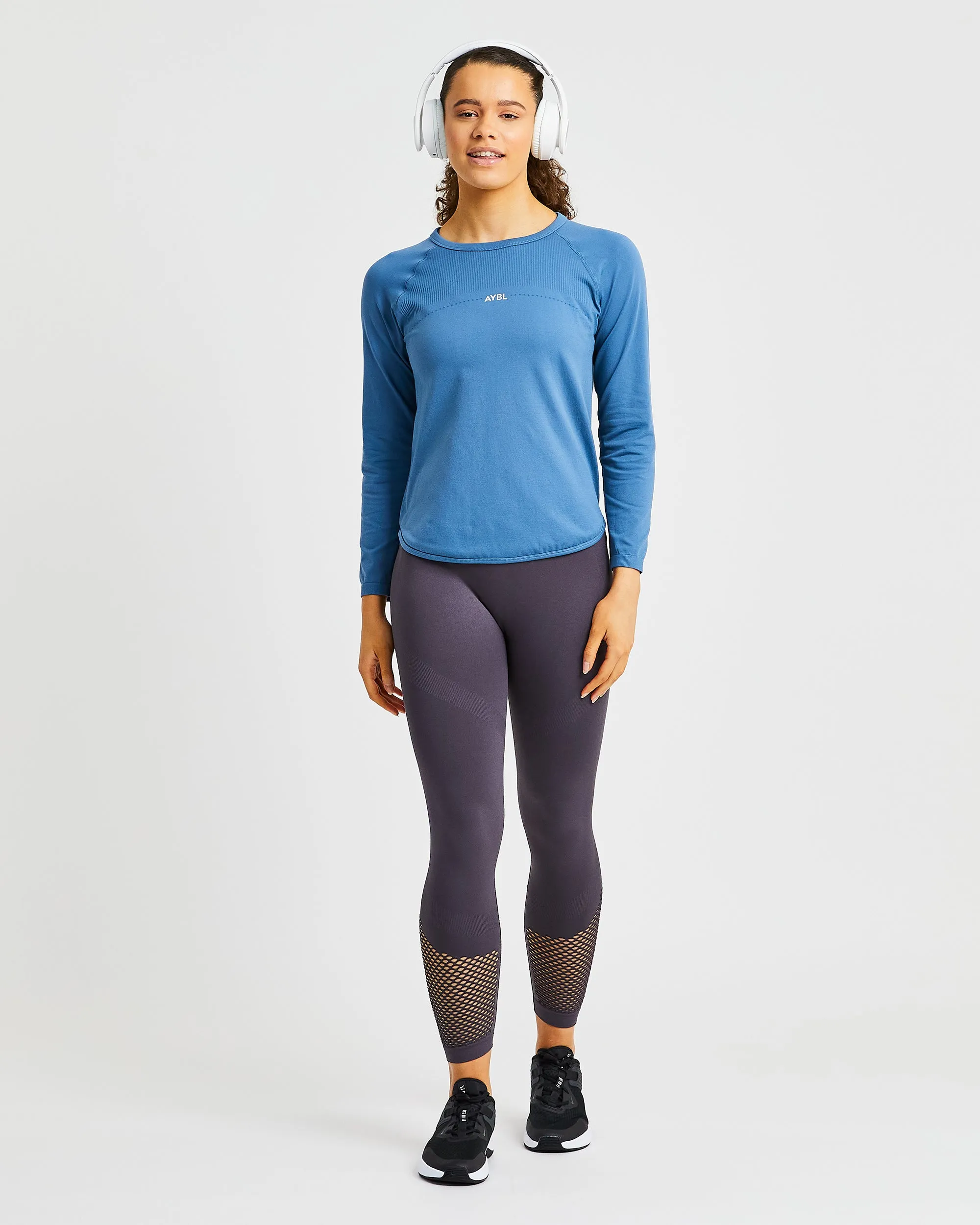 Reform Seamless Long Sleeve T Shirt - Petrol Blue