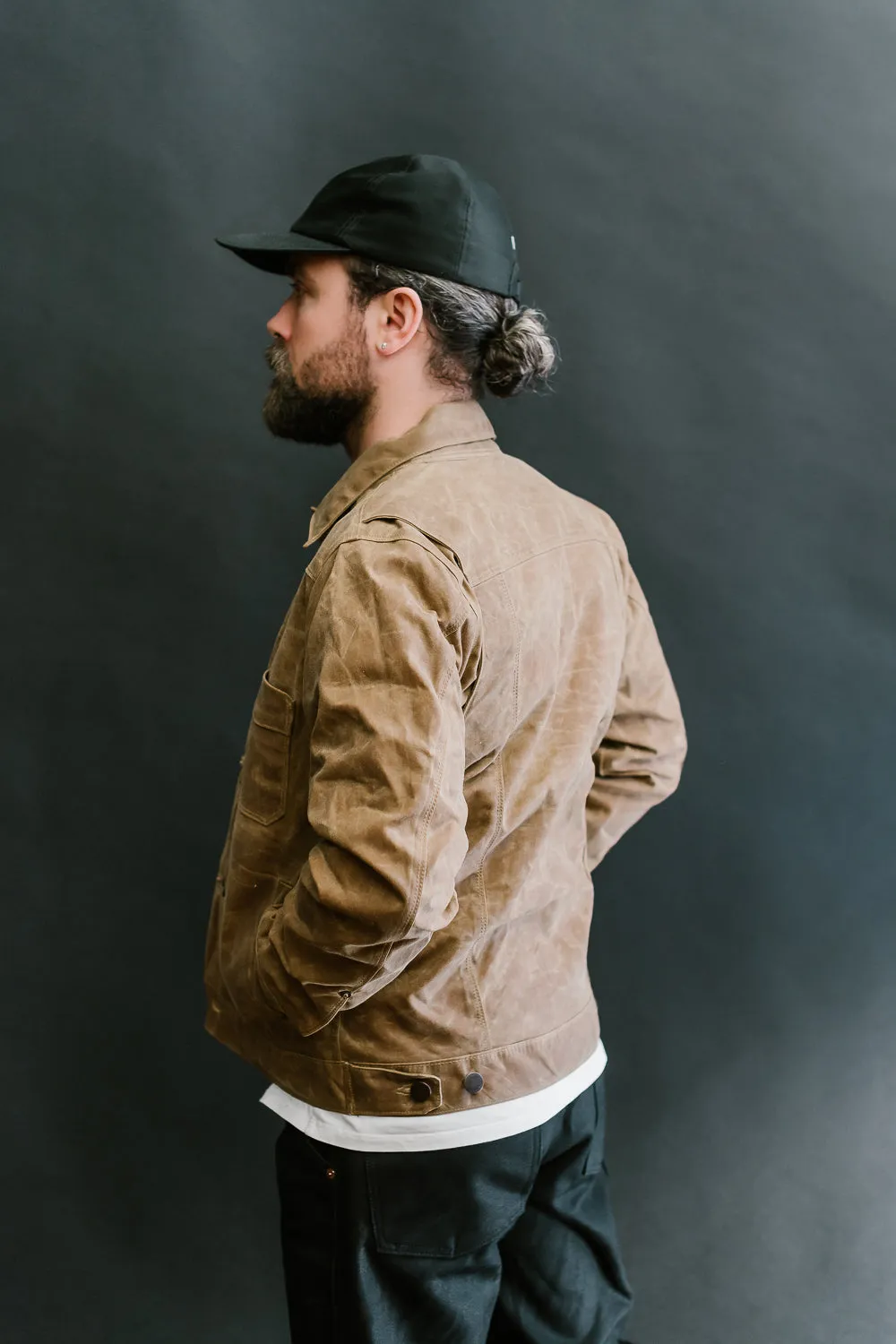 RJ1 Riders Jacket - Rust Waxed Canvas