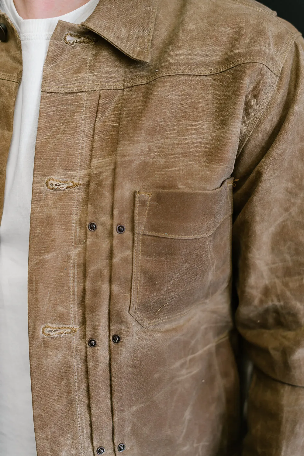 RJ1 Riders Jacket - Rust Waxed Canvas