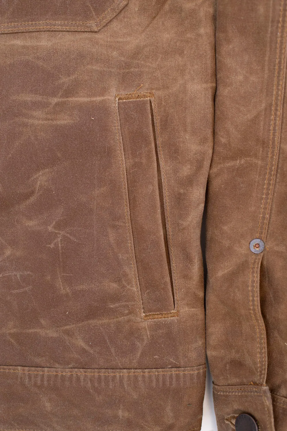 RJ1 Riders Jacket - Rust Waxed Canvas