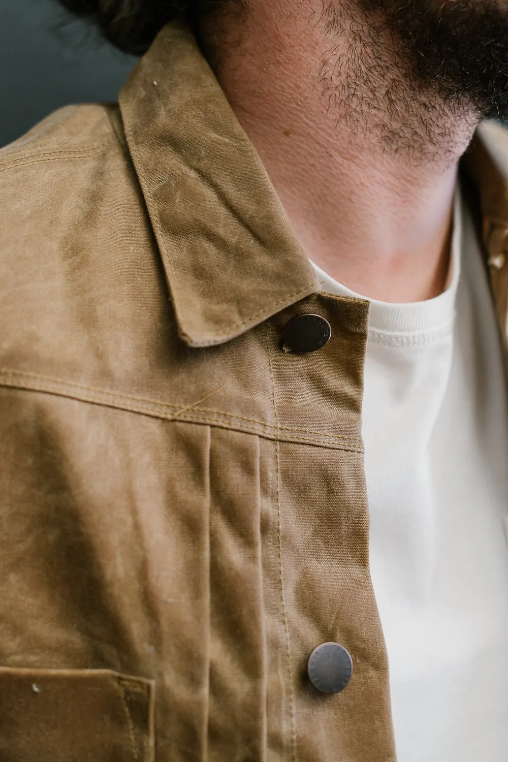 RJ1 Riders Jacket - Rust Waxed Canvas