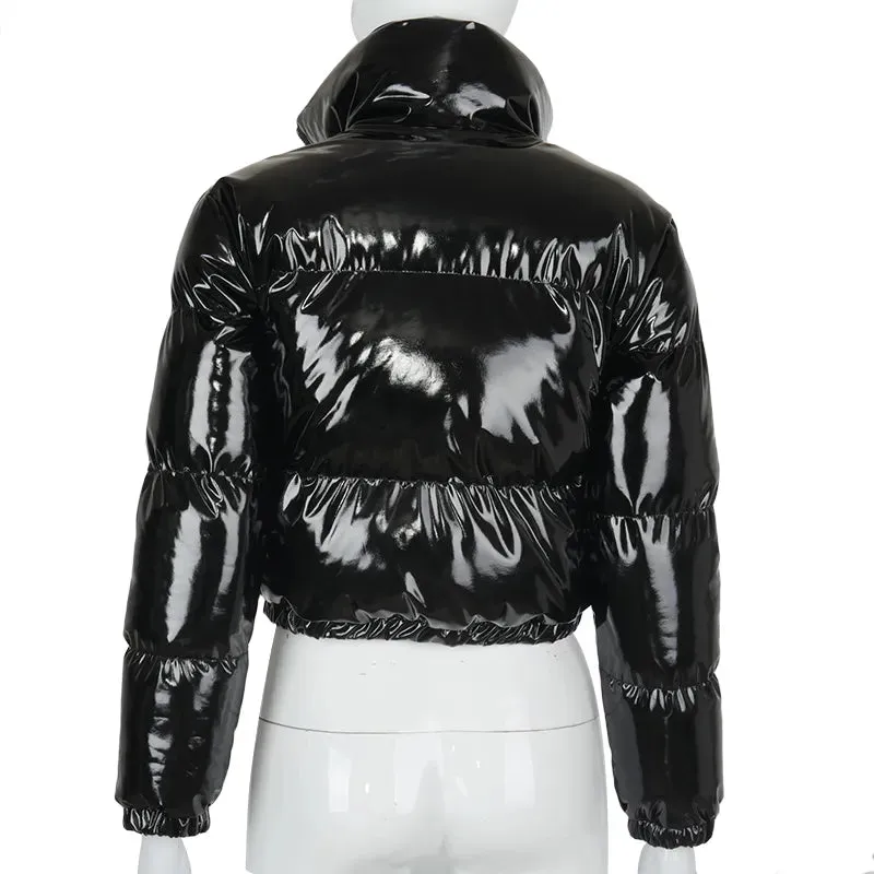 Sporty Winter Warm Thicken High Gloss Bubble Coats