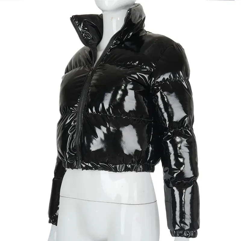 Sporty Winter Warm Thicken High Gloss Bubble Coats