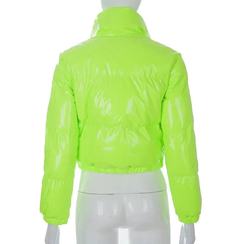 Sporty Winter Warm Thicken High Gloss Bubble Coats