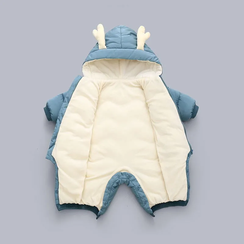 Thick Warm Hooded Newborn Baby Winter Snowsuits