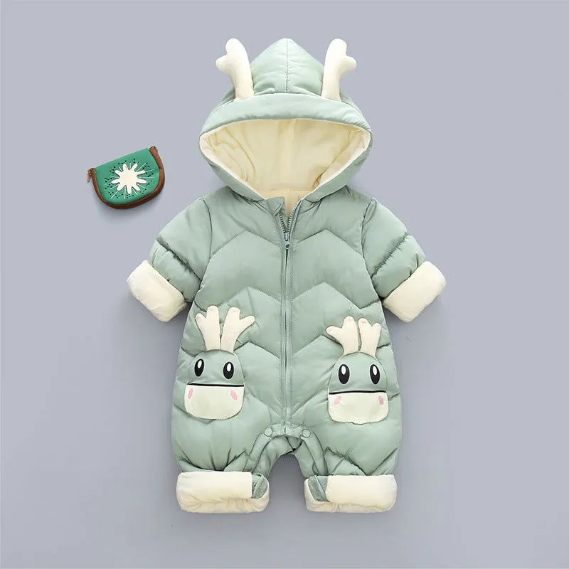 Thick Warm Hooded Newborn Baby Winter Snowsuits