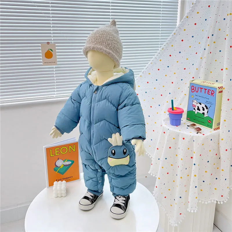 Thick Warm Hooded Newborn Baby Winter Snowsuits