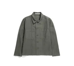 Tyge Cotton Linen Overshirt | Spruce Green