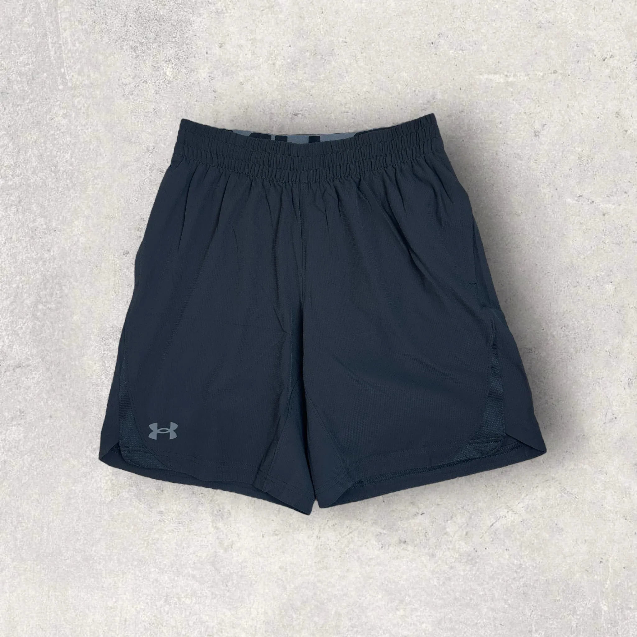 UNDER ARMOUR JACQUARD T-SHIRT/SHORT SET - USA GREY/BLACK