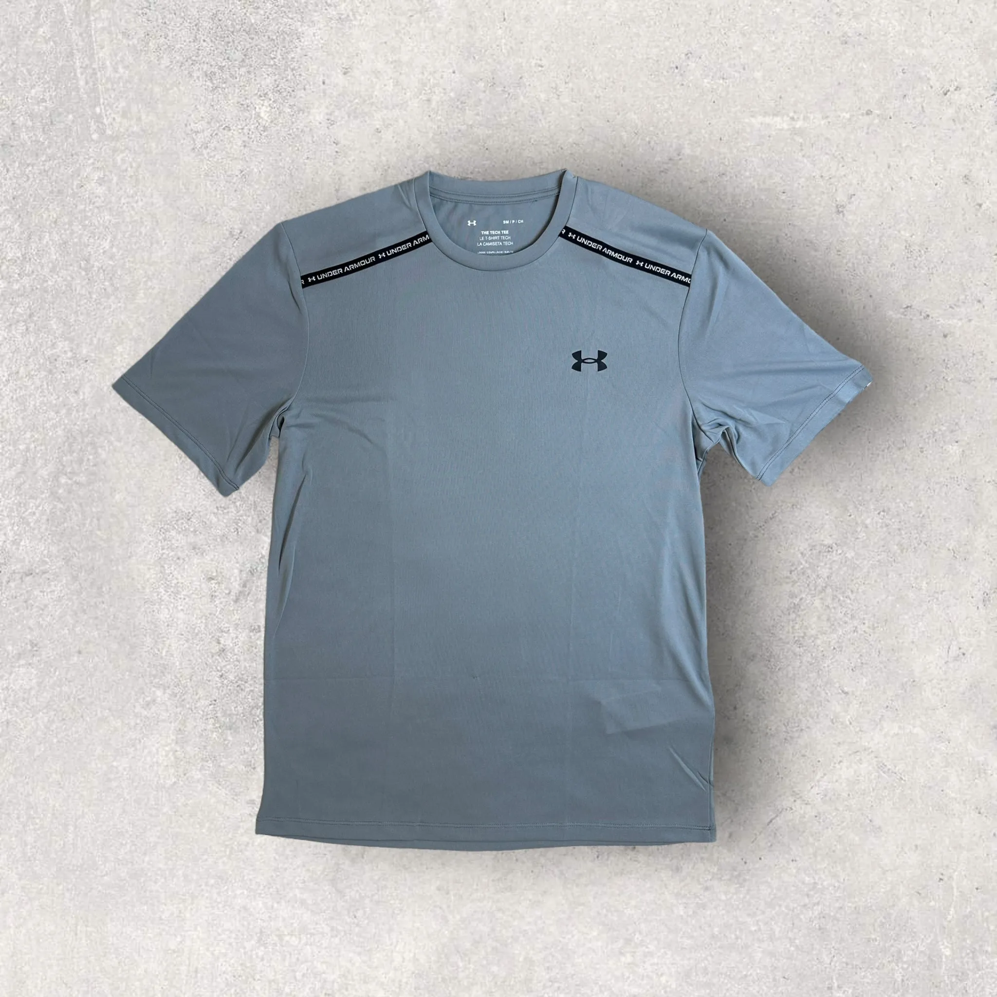 UNDER ARMOUR JD TECH T-SHIRT/SHORT SET - GREY/BLACK