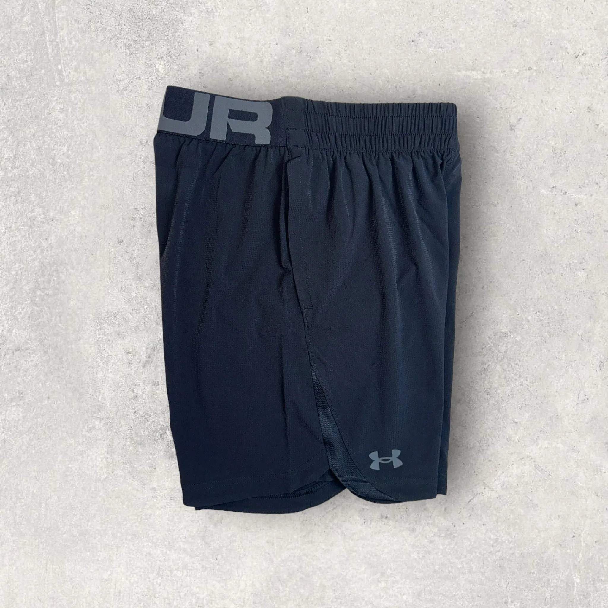 UNDER ARMOUR JD TECH T-SHIRT/SHORT SET - GREY/BLACK