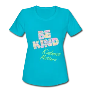 Women's Athletic T-Shirt - Be Kind WordCloud