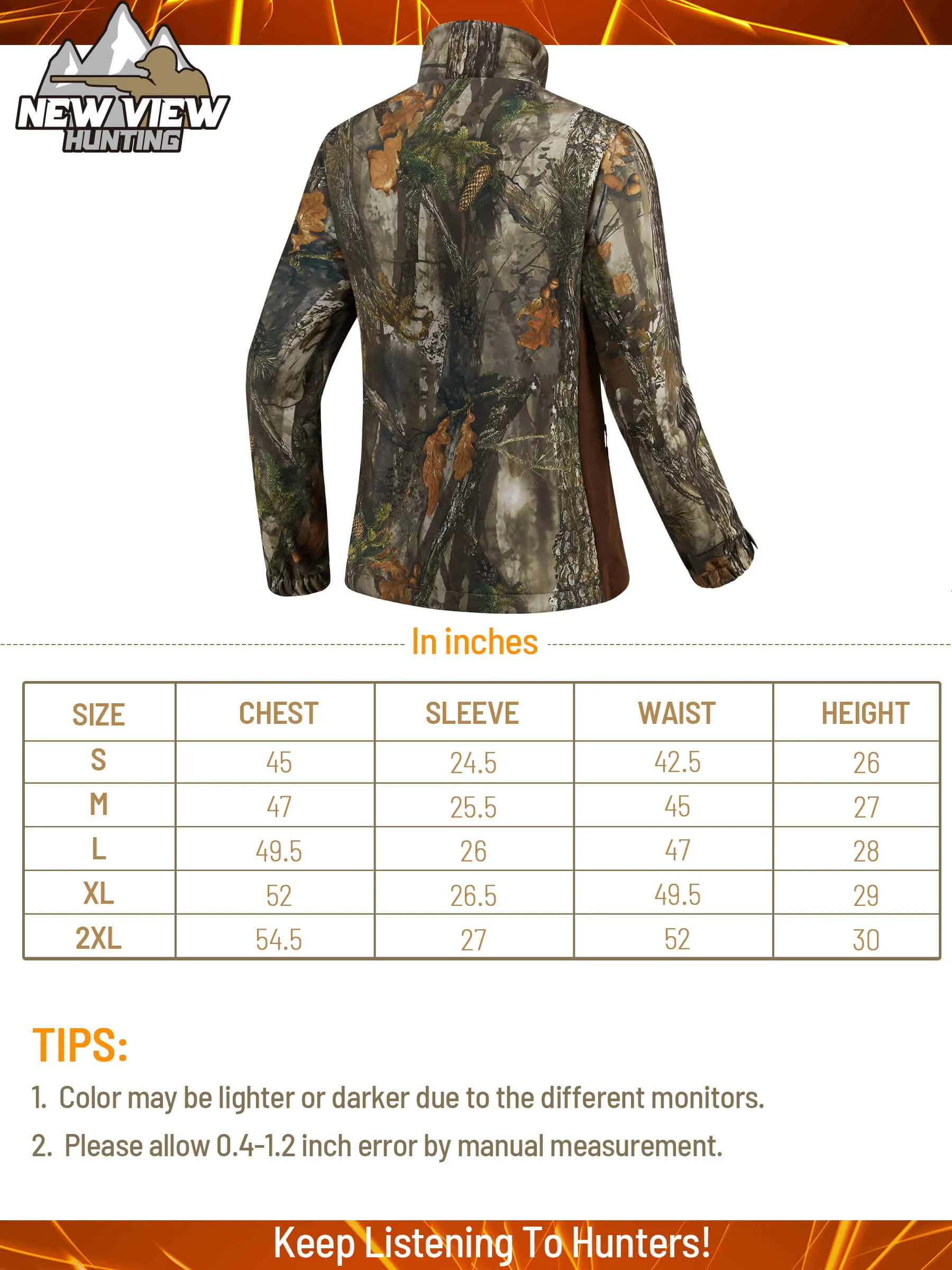 Women's Heated Jacket for Hunting, Powe Bank Included