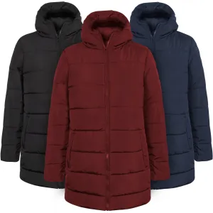 Women's Hooded Puffer Winter Coat - 3 Colors