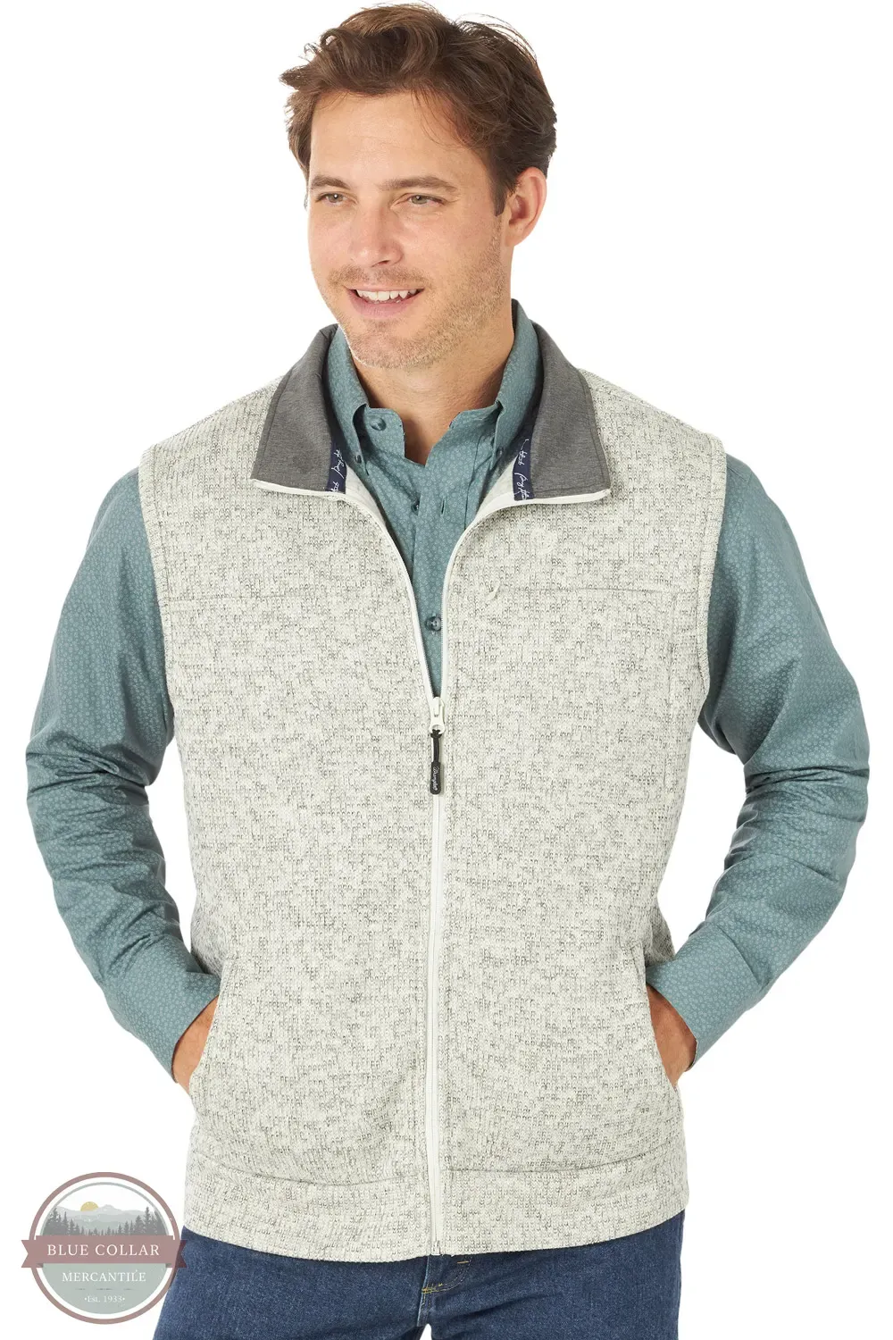 Wrangler Men's George Strait Knit Grey Vest