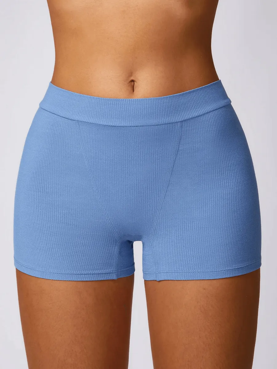 Yoga and Fitness Solid Color Women's Shorts - SF2214